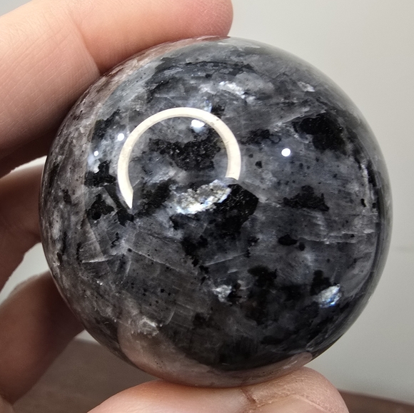 Larvikite Crystal Sphere 52mm - Picture 15 of 17